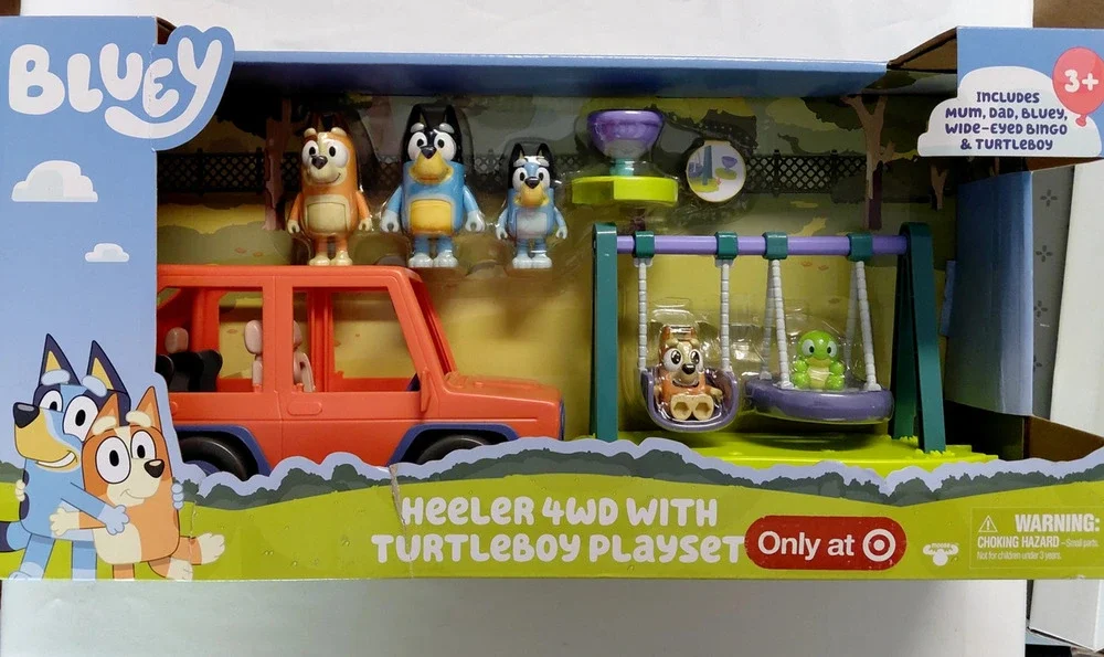 New Bluey Heeler 4WD with Turtleboy Playset NIB Vehicle Figures
